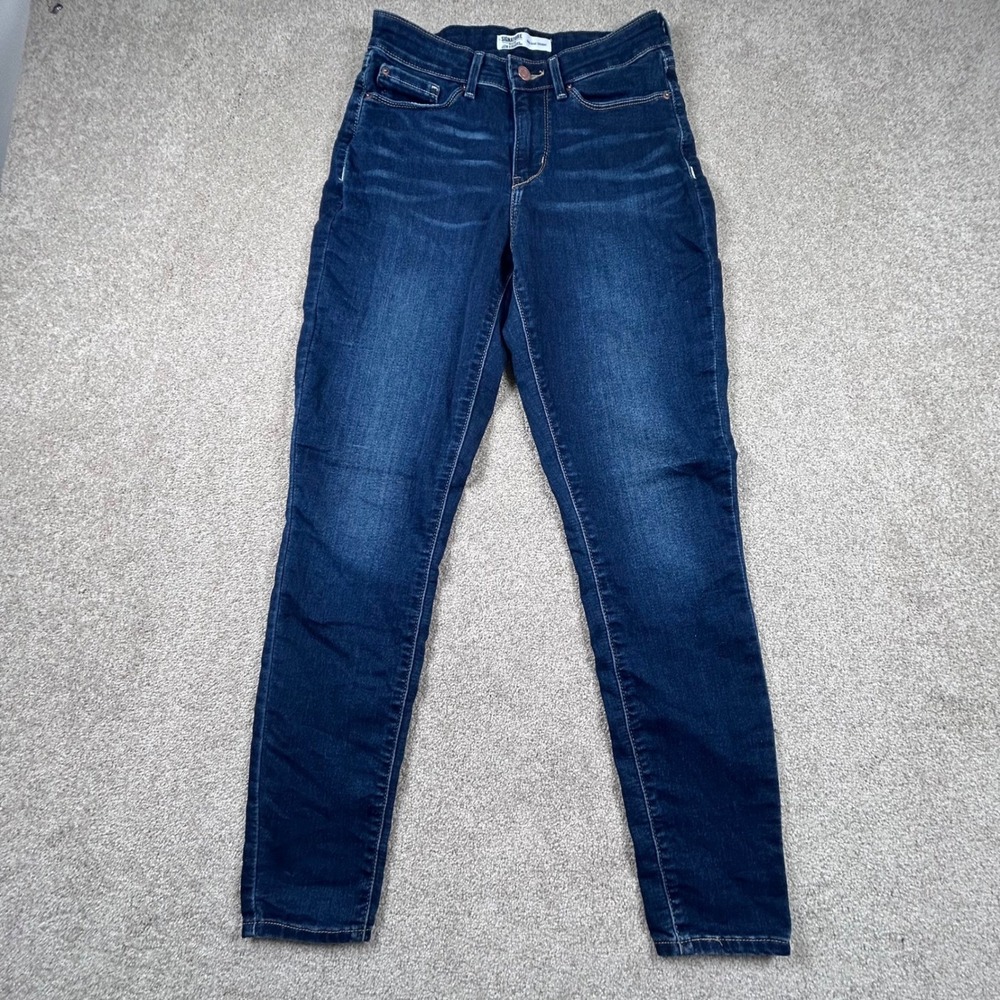 Signature Levi Strauss Gold Label Mid-Rise Skinny Jeans Dark Wash 6M W28 L30